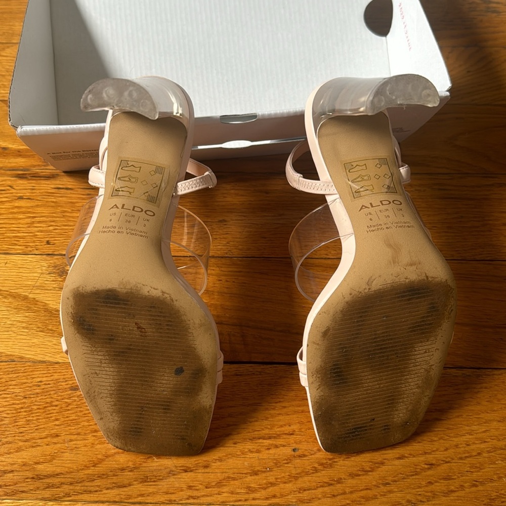 Aldo Kiyana light pink sling back heeled sandal - Picture 3 of 4